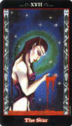 The Star Tarot card in Vampire Tarot deck