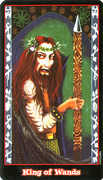 King of Wands Tarot card in Vampire Tarot deck