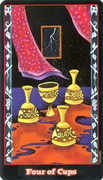 Four of Cups Tarot card in Vampire Tarot deck