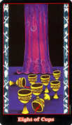 Eight of Cups Tarot card in Vampire Tarot Tarot deck