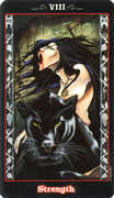 Strength Tarot card in Vampire Tarot deck