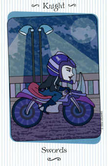 Knight of Swords Tarot card in Vanessa Tarot deck