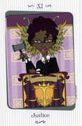 Justice Tarot card in Vanessa deck