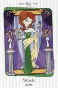 Six of Wands Tarot card in Vanessa deck