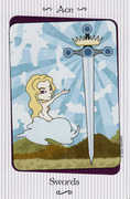Ace of Swords Tarot card in Vanessa deck