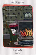 Four of Swords Tarot card in Vanessa deck