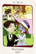 The Lovers Tarot card in Vanessa Tarot deck