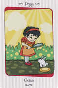Page of Coins Tarot card in Vanessa deck