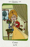 Queen of Coins Tarot card in Vanessa deck