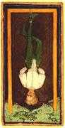 The Hanged Man Tarot card in Visconti-Sforza deck