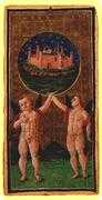 The World Tarot card in Visconti-Sforza Tarot deck