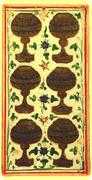 Six of Cups Tarot card in Visconti-Sforza deck