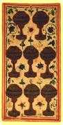 Eight of Cups Tarot card in Visconti-Sforza deck