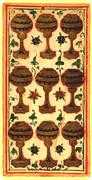 Nine of Cups Tarot card in Visconti-Sforza Tarot deck