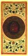 Ace of Coins Tarot card in Visconti-Sforza Tarot deck