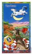 The Moon Tarot card in Whimsical deck