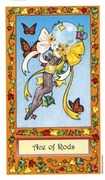Ace of Wands Tarot card in Whimsical Tarot deck