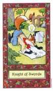 Knight of Swords Tarot card in Whimsical Tarot deck