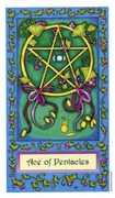 Ace of Coins Tarot card in Whimsical deck