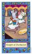 Knight of Coins Tarot card in Whimsical Tarot deck