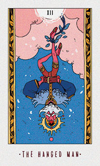 The Hanged Man Tarot card in White Numen Tarot deck