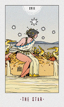 The Star Tarot card in White Numen Tarot deck