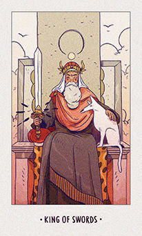 King of Swords Tarot card in White Numen Tarot deck