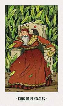 King of Pentacles Tarot card in White Numen Tarot deck