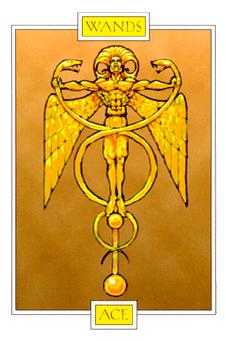 Ace of Wands Tarot card in Winged Spirit Tarot Tarot deck