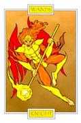 Knight of Wands Tarot card in Winged Spirit Tarot deck