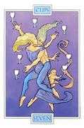 Seven of Cups Tarot card in Winged Spirit Tarot Tarot deck