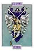 Three of Swords Tarot card in Winged Spirit Tarot Tarot deck