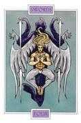 Four of Swords Tarot card in Winged Spirit Tarot deck