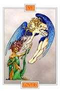 The Lovers Tarot card in Winged Spirit Tarot deck