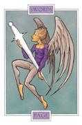 Page of Swords Tarot card in Winged Spirit Tarot Tarot deck