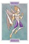 Knight of Swords Tarot card in Winged Spirit Tarot deck