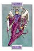 Queen of Swords Tarot card in Winged Spirit Tarot deck