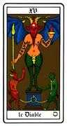 The Devil Tarot card in Oswald Wirth Tarot deck