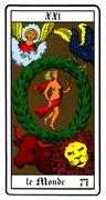 The World Tarot card in Oswald Wirth Tarot deck