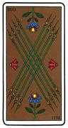 Eight of Wands Tarot card in Oswald Wirth deck