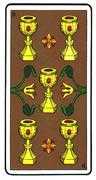 Five of Cups Tarot card in Oswald Wirth Tarot deck