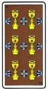 Six of Cups Tarot card in Oswald Wirth deck