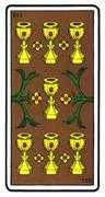 Seven of Cups Tarot card in Oswald Wirth deck