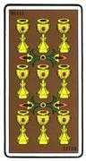 Nine of Cups Tarot card in Oswald Wirth Tarot deck