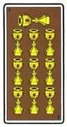 Ten of Cups Tarot card in Oswald Wirth Tarot deck