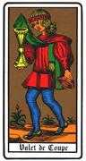 Valet of Cups Tarot card in Oswald Wirth deck