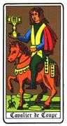 Cavalier of Cups Tarot card in Oswald Wirth Tarot deck