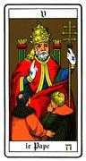 The Hierophant Tarot card in Oswald Wirth Tarot deck