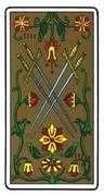 Four of Swords Tarot card in Oswald Wirth deck