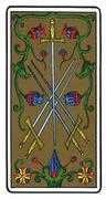 Five of Swords Tarot card in Oswald Wirth Tarot deck